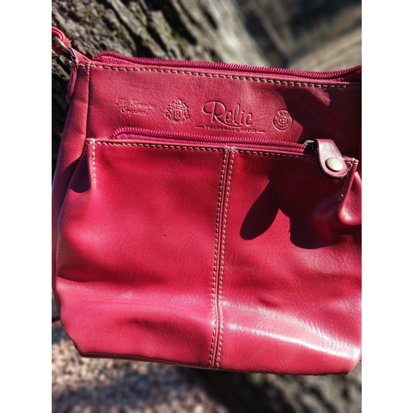 Relic Handbags - Relic Red Leather Crossbody Bag